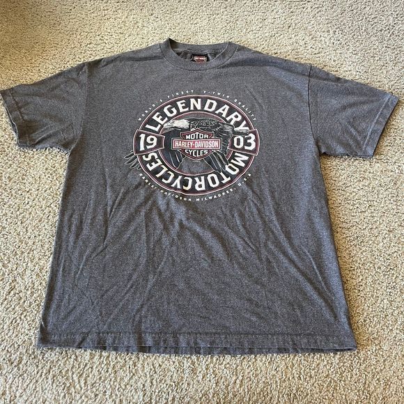 Harley-Davidson Other - Harley Davidson Motorcycles Los Angeles Anaheim Cali T Shirt Grey Mens Size XL